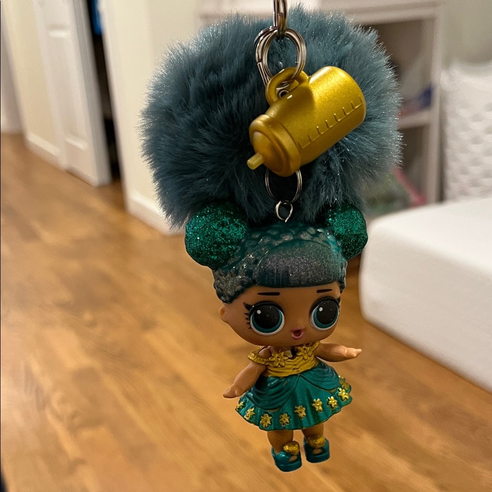 L.O.L. Surprise! Doll Keychain with Green and Gold Details